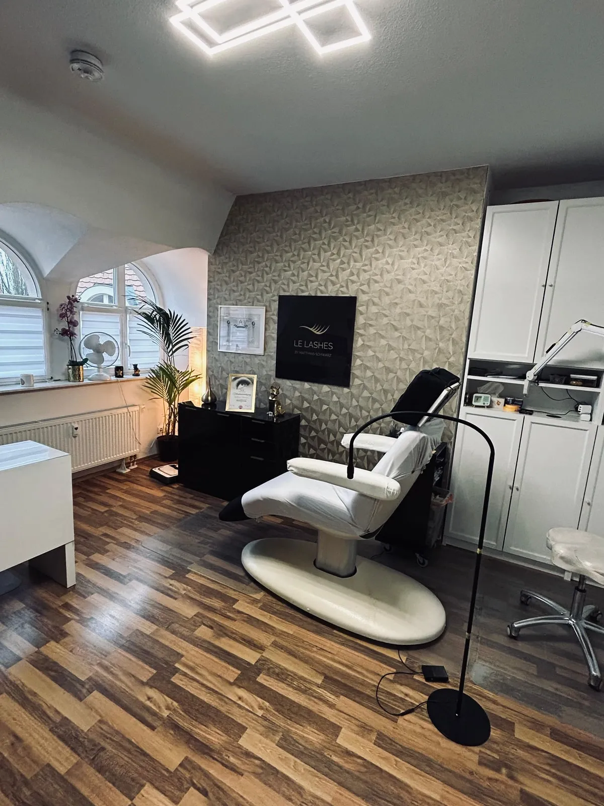 Behandlungsplatz im Studio von LE Lashes